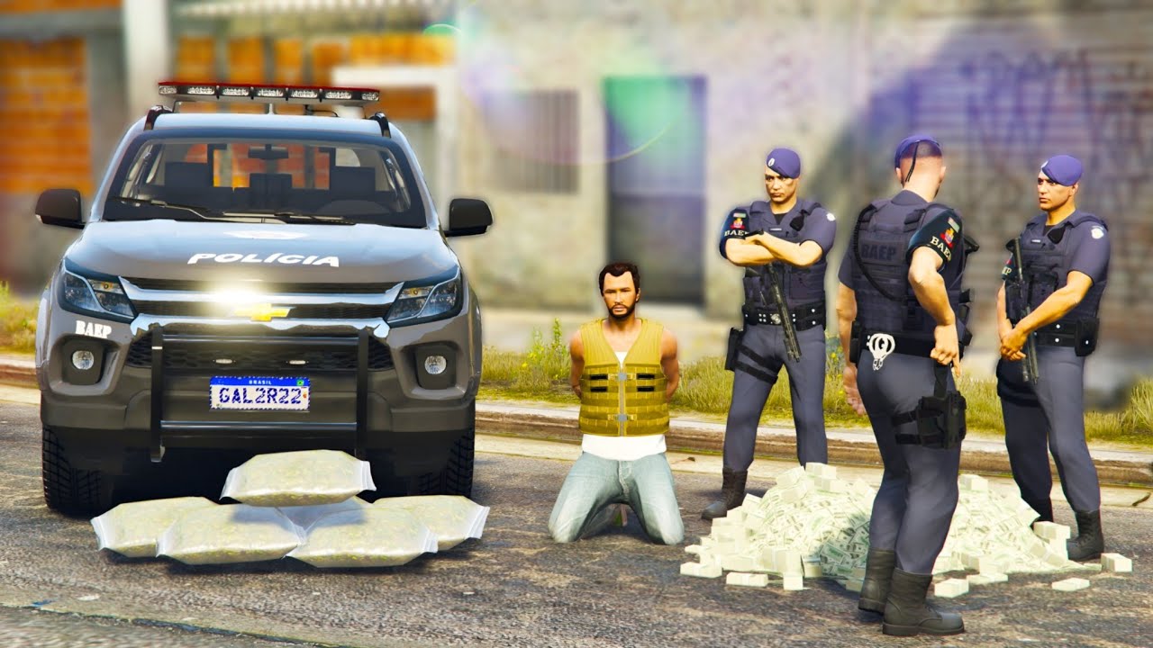 BAEP INVADE A FAVELA e PRENDE O CHEFÃO! ( INSANO ) - GTA 5 : MOD POLICIA