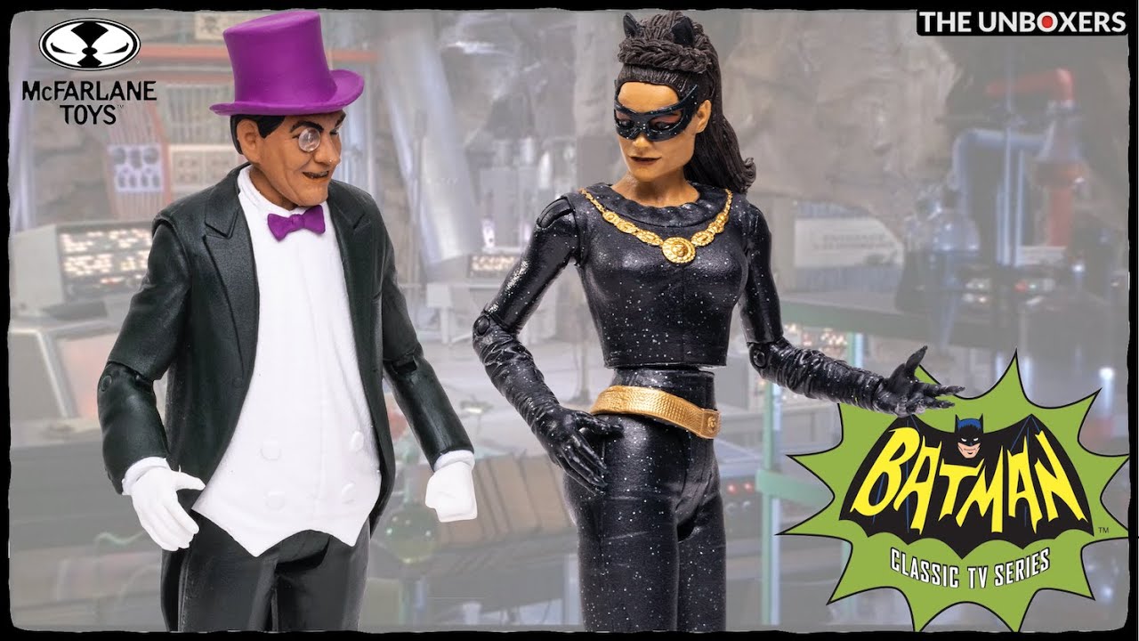 Batman '66 Classic TV Series Catwoman & The Penguin by McFarlane Toys -  YouTube