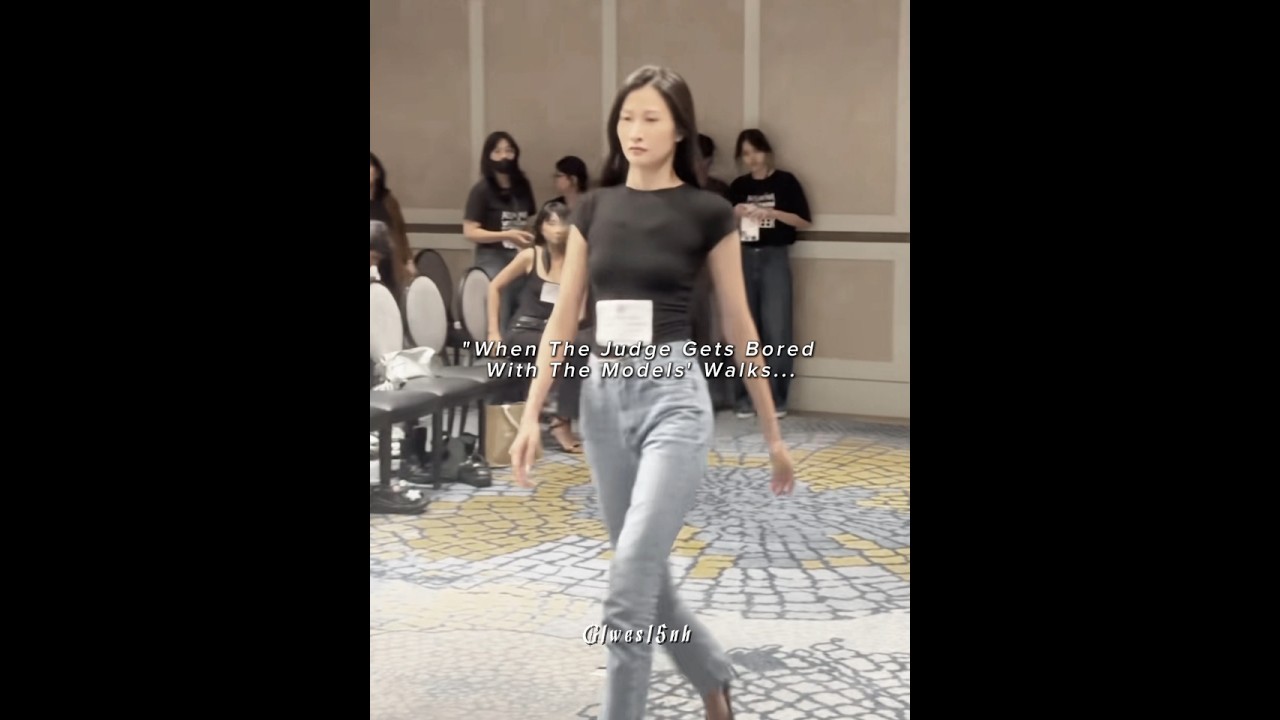 The ultimate clash between a model's walk and pure judge aura 💀 #supermodel #fashion #shorts