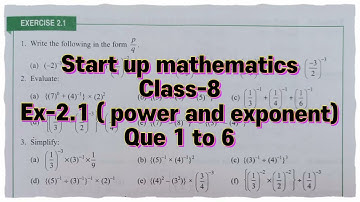 viva education start up mathematics class 8 ex 2.1 | power | exponents  start up maths chapter 2