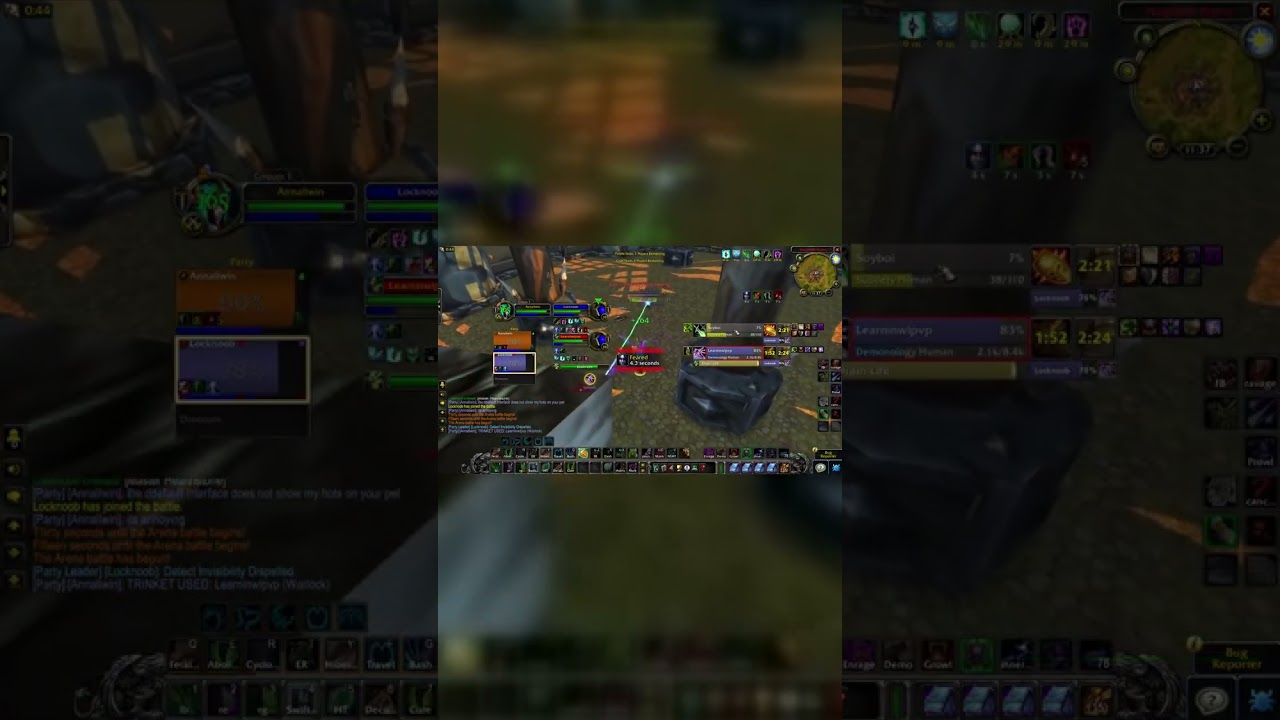 Druid/Warlock vs Rogue/Warlock (2v2) | TBC Classic Arena | Resto Druid POV