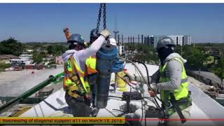 FIU BRIDGE COLLAPSE AMAZING REALTIME VIDEO OF TENSIONING #11