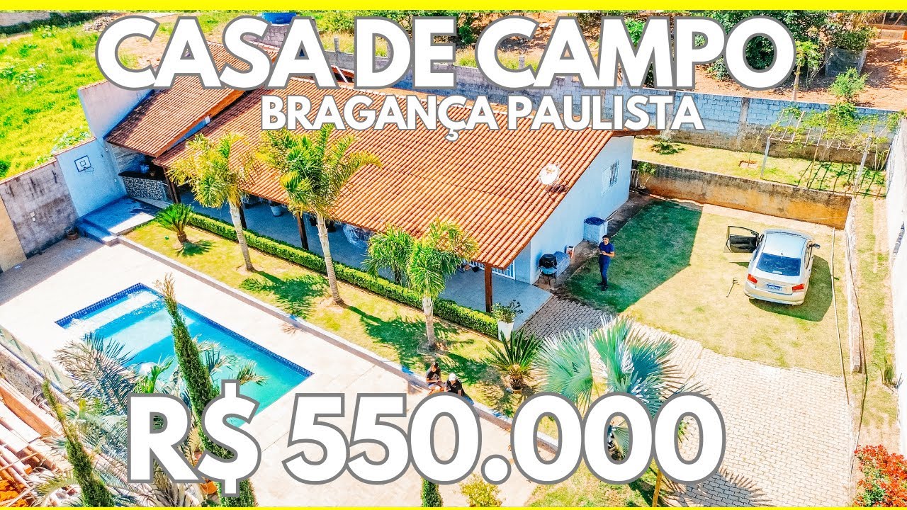 Chácara em Bragança Paulista - Casa térrea com 4 dormitórios 