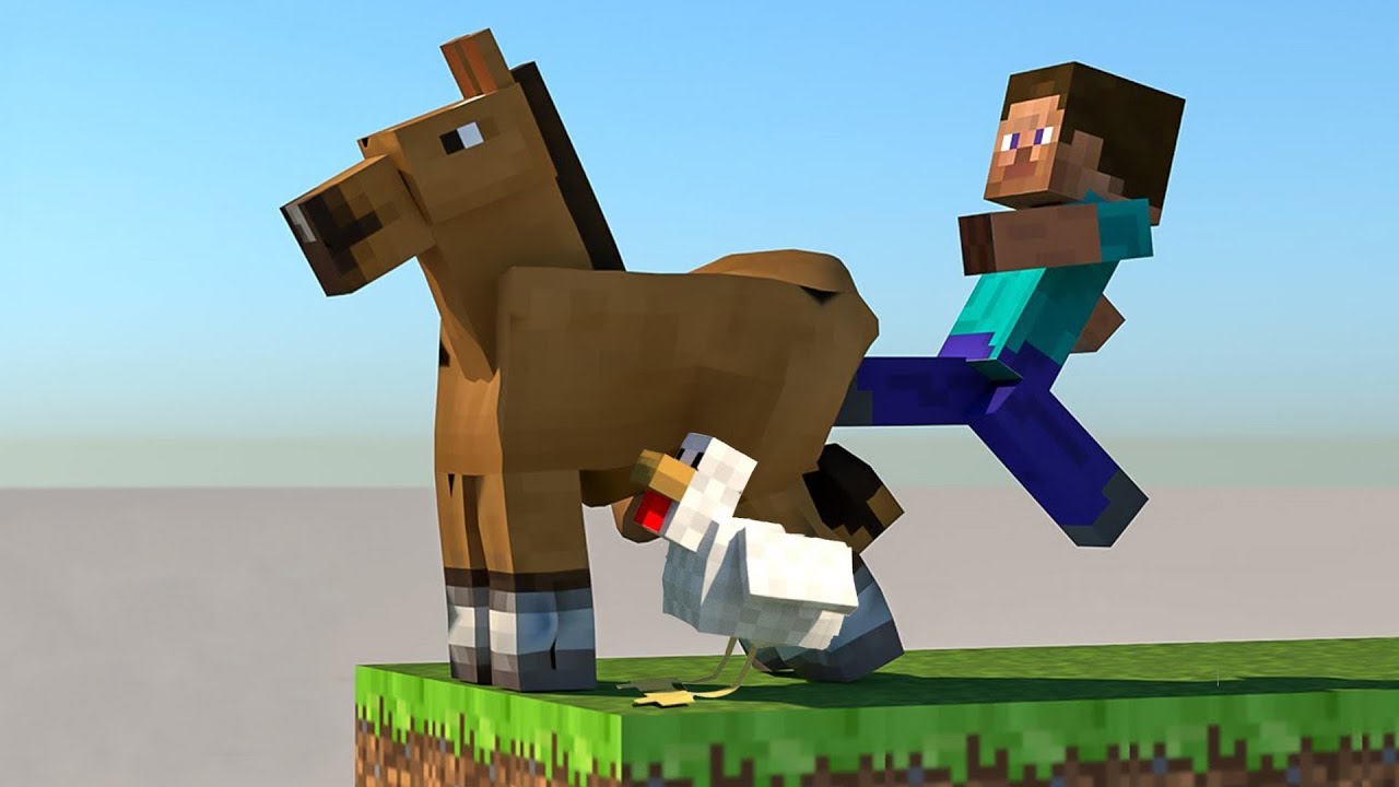 Animals That Became Jelly! With Steve from Minecraft 🐓🐴🐖