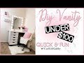 DIY Vanity Desk | Under $100 | LED Lights DIY Vanity Desk | Under $100 | LED Lights