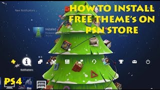 PS4 - How To Download Free UK PS Plus Exclusive Theme From PSN Store & Install Festive Theme Preview
