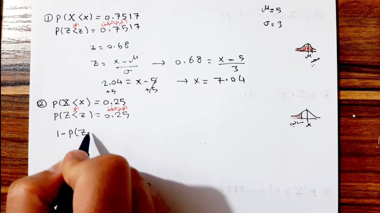 (21) التوزيع الطبيعي 🔥 توجيهي علمي 2007 🔥 الاستاذ حازم العبابسه