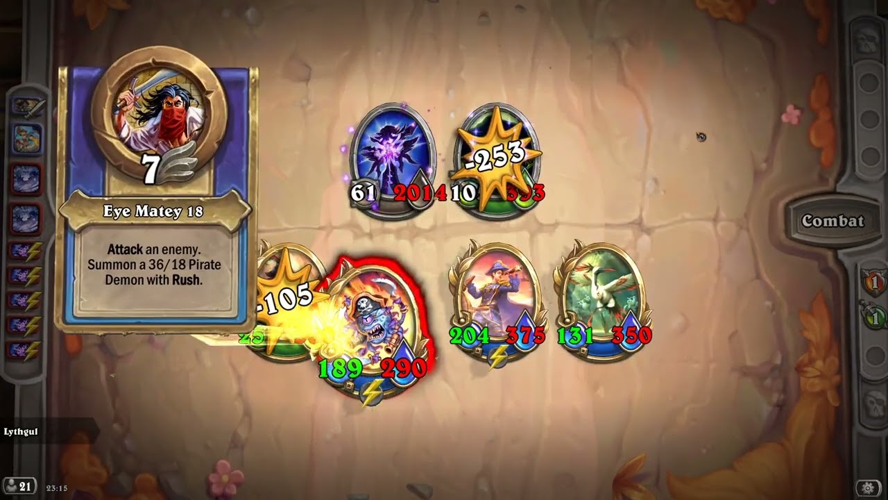 Mythic Boss Rush Level 260 Day 3 without Artillery Strike [Hearthstone Mercenaries]