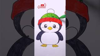 Cute Penguin Coloring Art | Relaxing & Fun Coloring for All Ages #PenguinColoring #CutePenguin #Art
