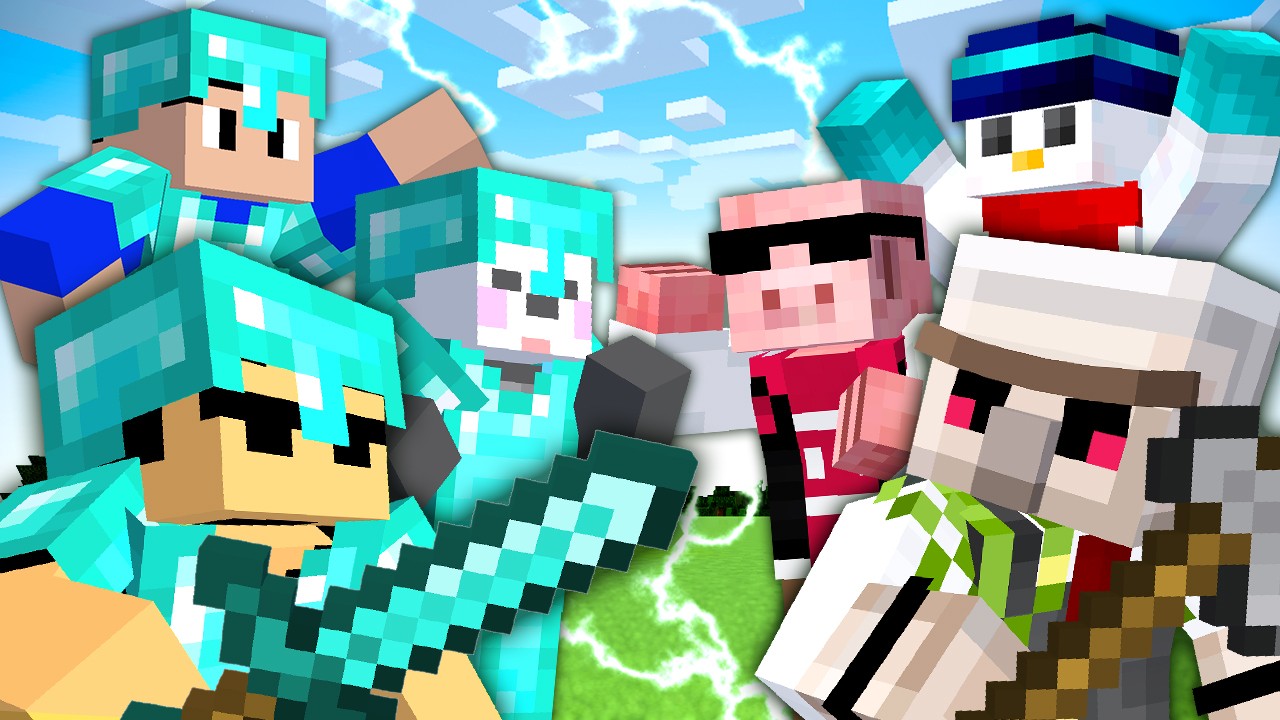 【マイクラ】ダイヤフル装備が支給された初心者 VS なにもないプロ！