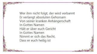 Die Toten Hosen - In Gottes Namen Lyrics