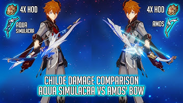 C0 Childe Damage Comparison | Aqua Simulacra VS Amos