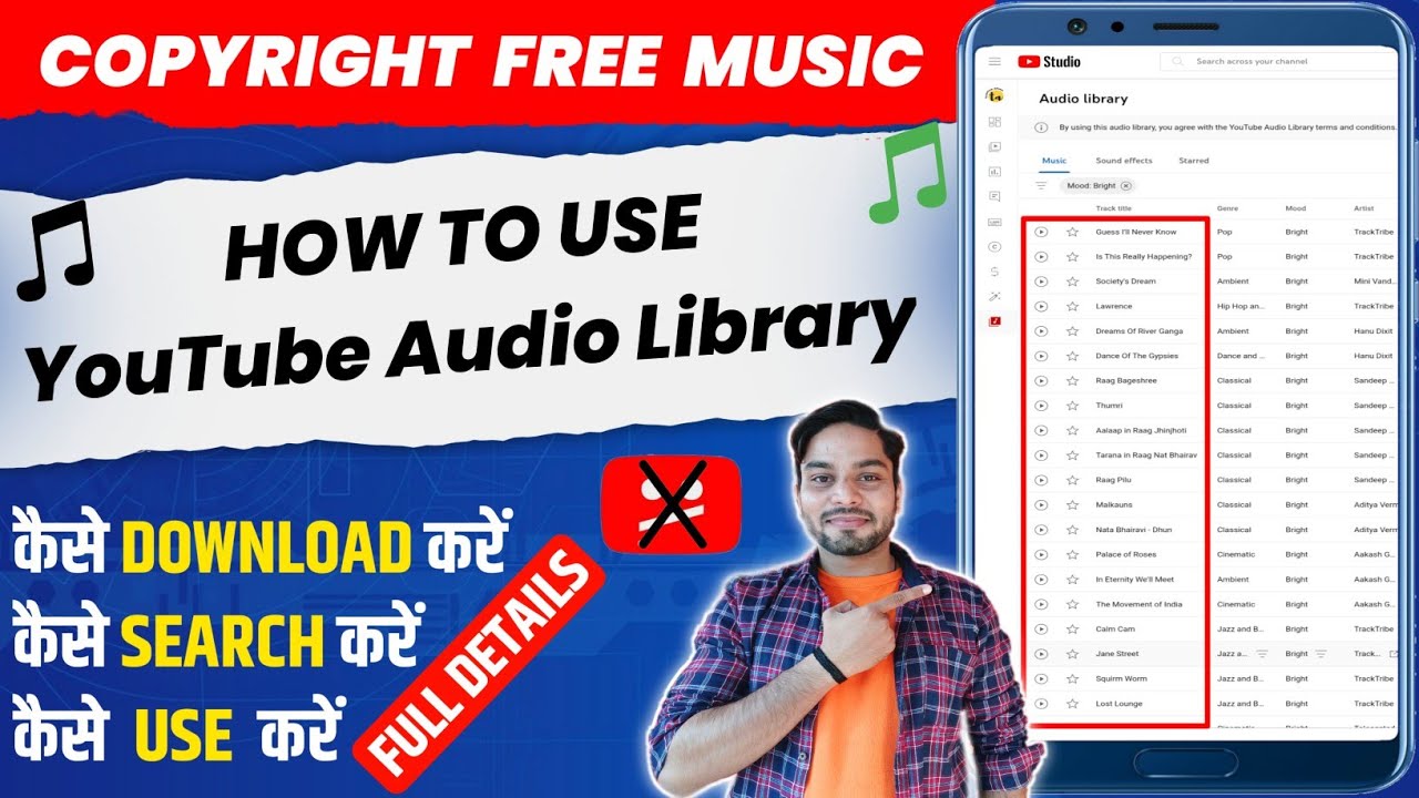 audio library kaise use kare