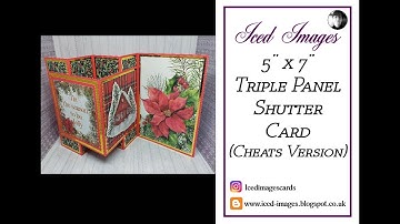 5x7 Cheats Version Triple Panel Shutter Card