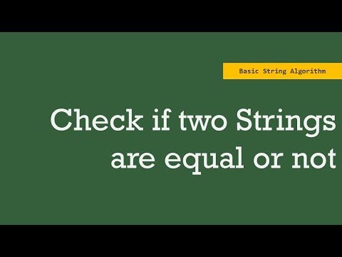 Video: Hoe controleer ik of twee strings gelijk zijn in C#?