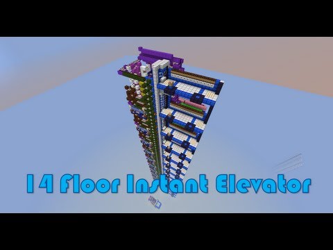 Piston Elevator Up Down Fast Multi Floor In Minecraft Youtube