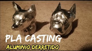 Chihuahua y Bulldog francés hecho de aluminio/Metal Casting/asmr/PLA Casting/Metal Fundido.