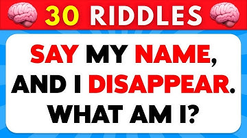 Only a Genius Can Solve These Riddles 🤔 ❓30 Tricky Riddles That