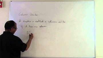 Chapter 04.01: Lesson: What is a column vector?