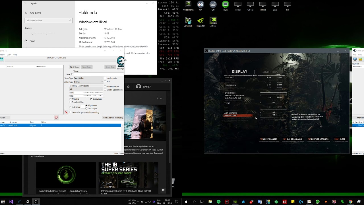 Shadow of the Tomb Raider Activating 3D from Dx12