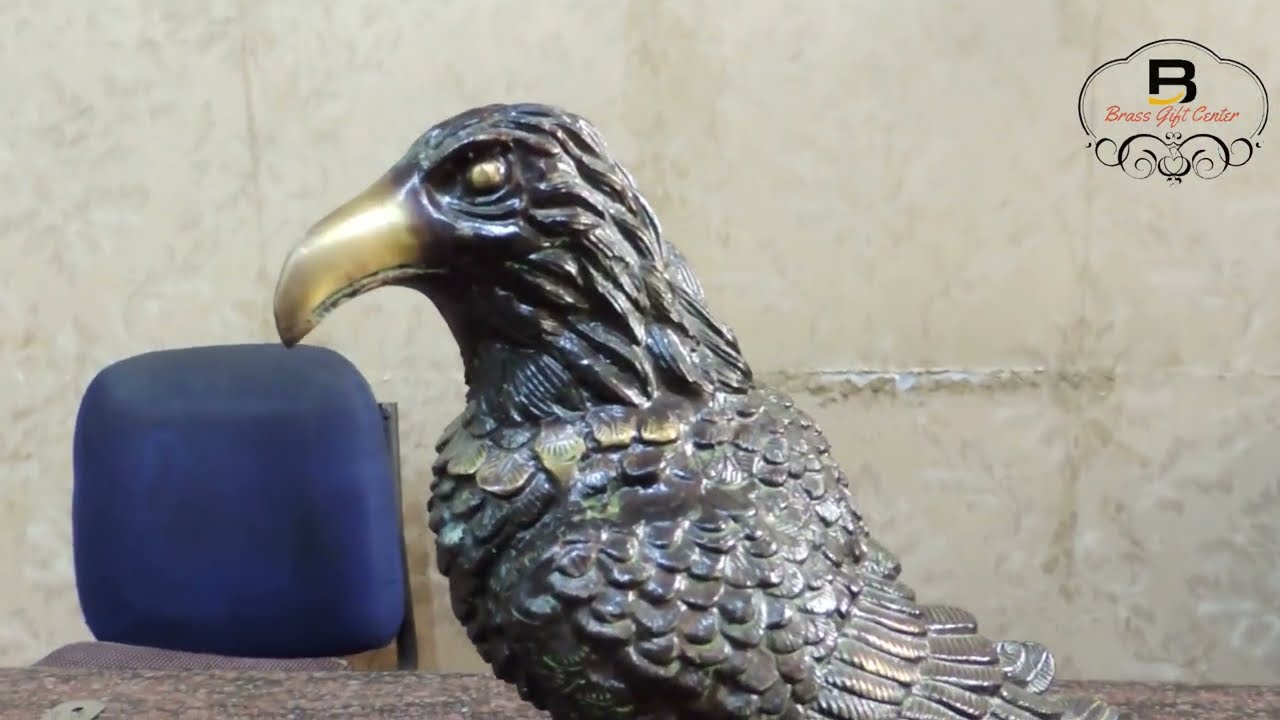 Brass Antique Showpiece Eagle Statue (BS1494 A) || Brass handicrafts || 