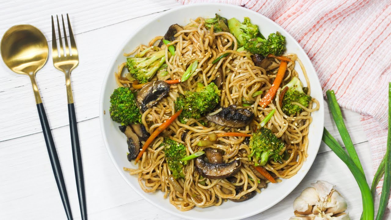The Best Vegetable Lo Mein Made With Simple Ingredients YouTube