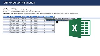 Excel GETPIVOTDATA Function - Beginner Tutorial with examples