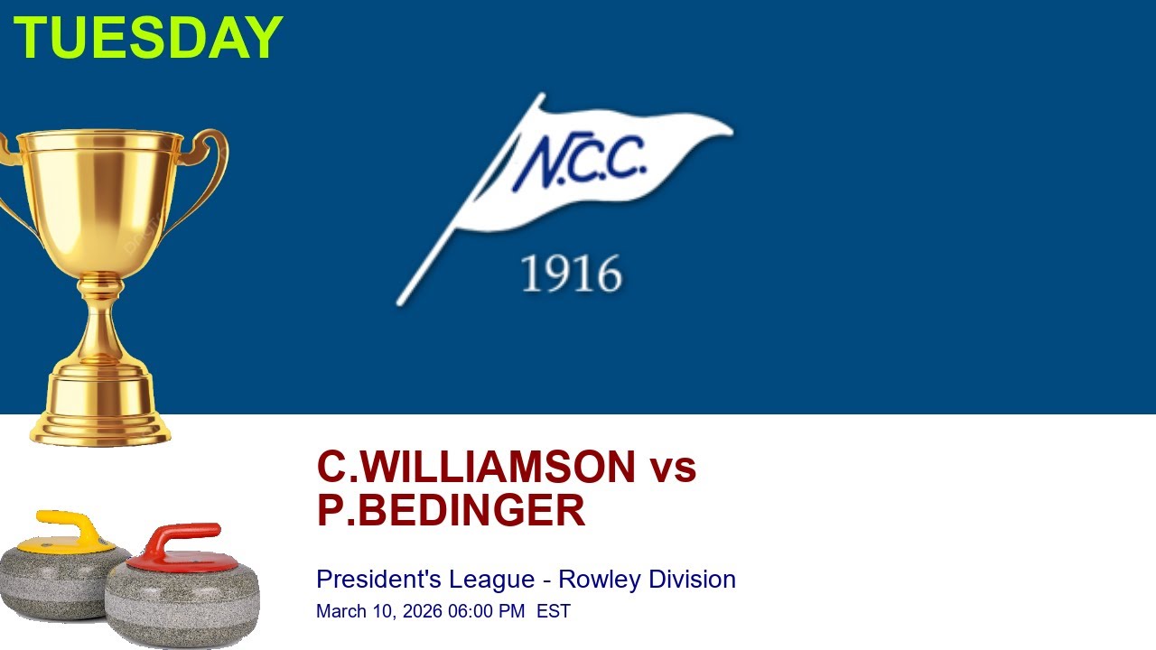 S2: NCC President's League - Rowley Division | C.WILLIAMSON vs P.BEDINGER