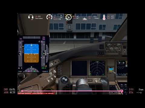 【FSX-77W】中華航空 CI2253 ATL - TPE 亞特蘭大 - 台北(桃園) - YouTube