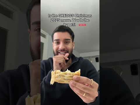 Greggs Christmas 2025 menu. Does it actually taste good?#greggs #vegan #christmas #uk #ukfood