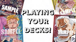 Playing Our Subscriber's Decks! - One Piece TCG - YouTube