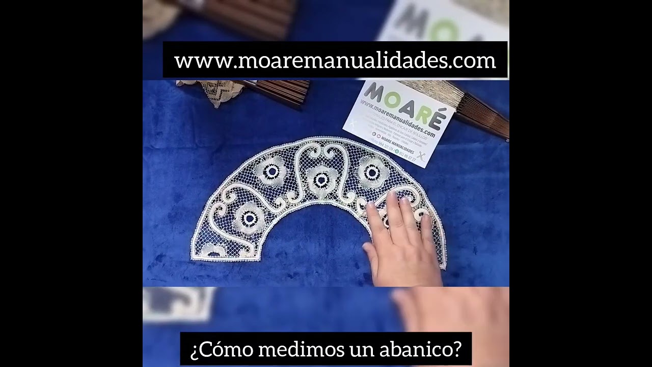 Como medir un abanico de encaje de bolillos