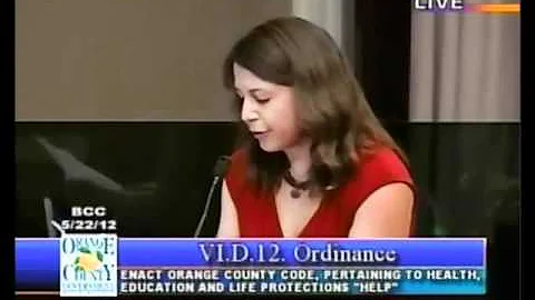 Lisa Tillman speaks in favor of the Orange County ...