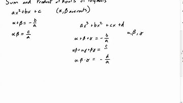 Sum and Product of Roots for Polynomials