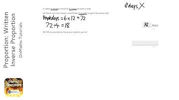 Proportion: Written Inverse Proportion (Grade 4) - OnMaths GCSE Maths Revision