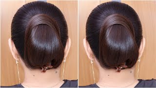 Simple Everyday Sleek Bun Hairstyle for Long Hair 💁‍♀️ Quick & Easy Hair Style