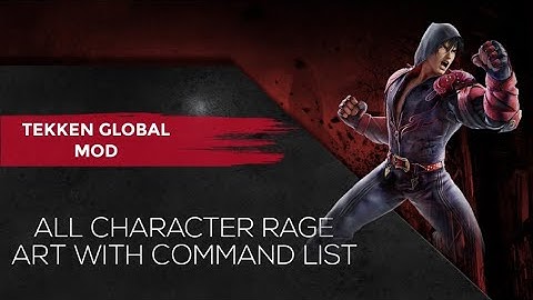 TEKKEN GLOBAL MOD ALL CHARACTER RAGE ART WITH MOVE LIST | PPSSPP ANDROID