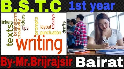 Writing skills, unit 3 last part B.s.t.c 1st year