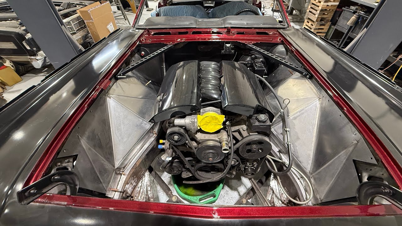 Building custom engine bay panels on a 1963 Lincoln Continental