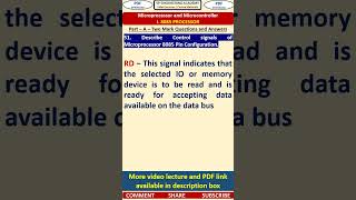 51MP - Microprocessor Describe Control signals of Microprocessor 8085 Pin Configuration