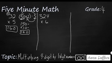 4th Grade Math Multiplying 4-Digit by 1-Digit Numbers