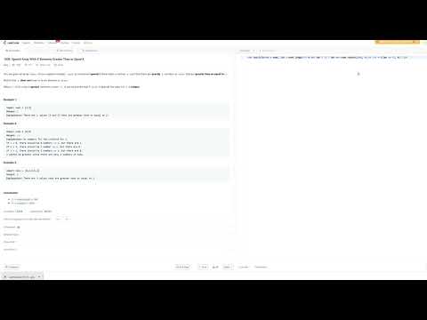 1608. Special Array With X Elements Greater Than or Equal X - JavaScript - 1 Line