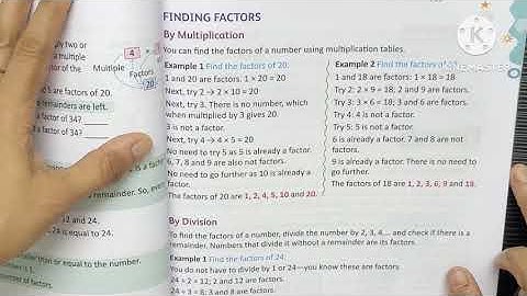 Class 4 Lesson 5: Multiples and Factors (practice 3)