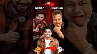 Action 🥰😍 TO Reaction 💀☠️ #thugesh #samayraina #deepakkalal #funny #shorts
