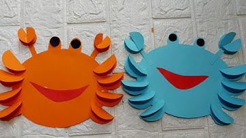 hướng dẫn cắt và dán hình con cua bằng giấy