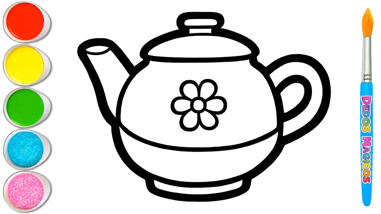 ☕ Dibujemos y Pintemos un Dibujo de la Hora del Té para Niños y Niñas | Consejos de Dibujo #243
