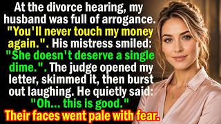 At Our Divorce Hearing, My Husband Mocked Me—Until the Judge Read My Letter…
