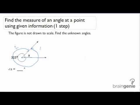 3.3.1.Find the measure of an angle at a point using given information (one step)