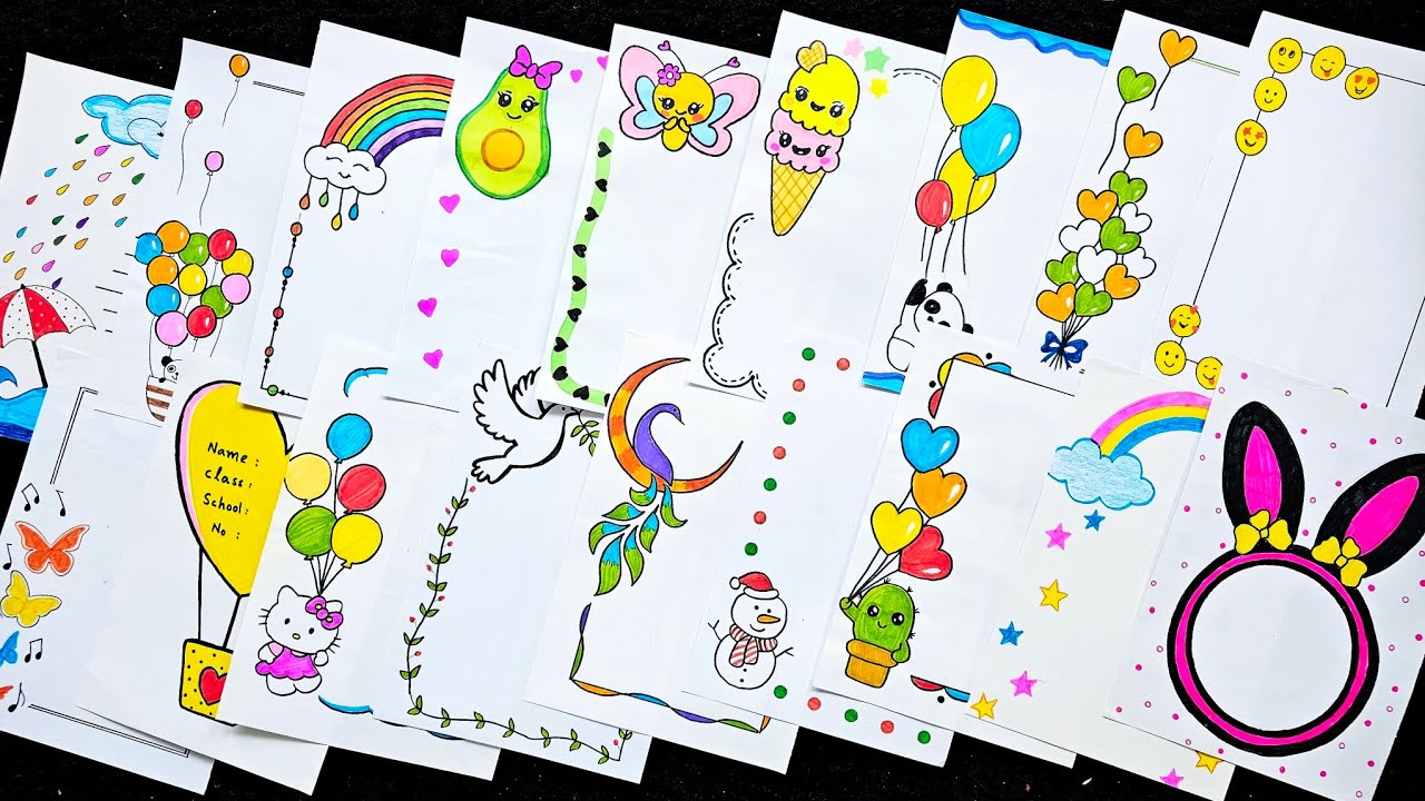 20 Cute and Beautiful Project Border Designs / Front page for ...