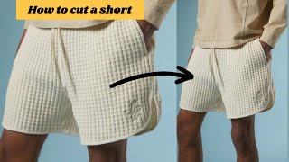 How to cut a short pant step by step (detailed)